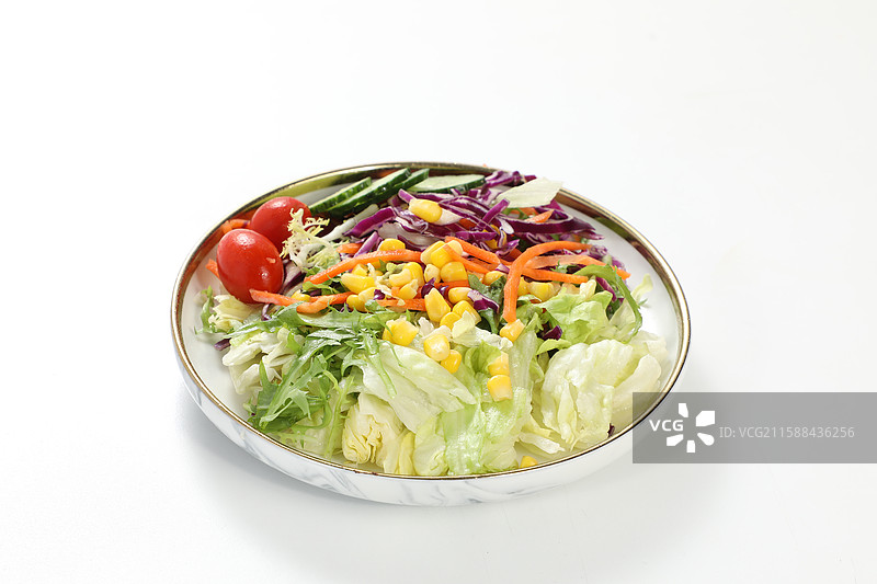 蔬菜沙拉装盘图片素材