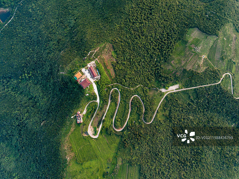 航拍安徽合肥巢湖银屏山风光图片素材