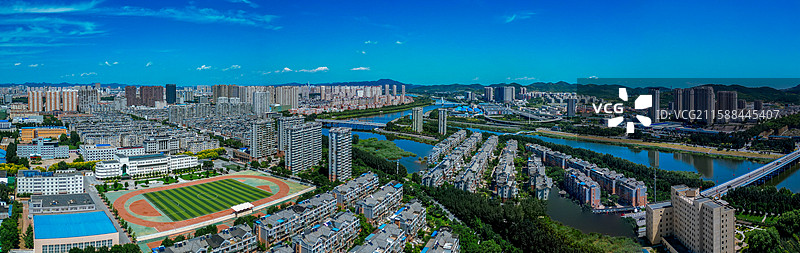 锦州 太和区 科技路 新区 小凌河 航拍图片素材