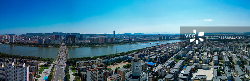 锦州 太和区 科技路 新区 小凌河 航拍图片素材