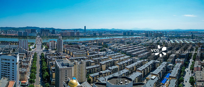 锦州 太和区 科技路 新区 小凌河 航拍图片素材