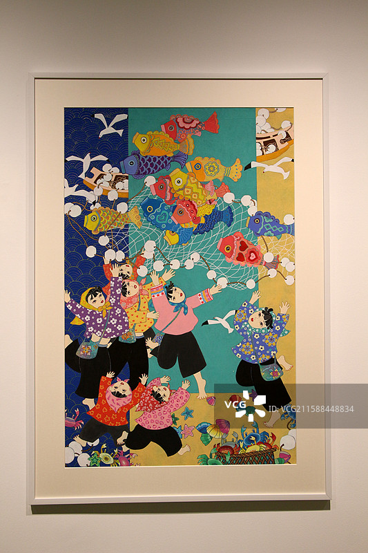 中华艺术宫 —— 首届中国乡土绘画（农民画）作品展览：农家喜事图片素材