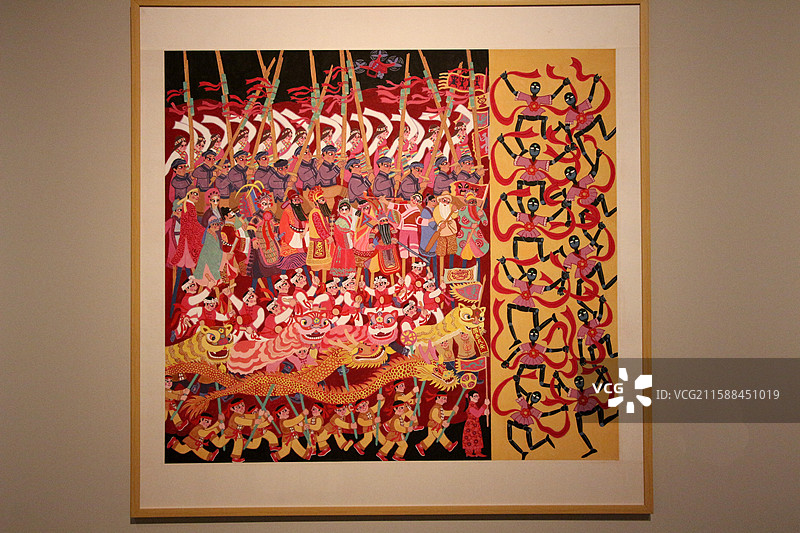 中华艺术宫 —— 首届中国乡土绘画（农民画）作品展览：盛世歌舞乡土情图片素材