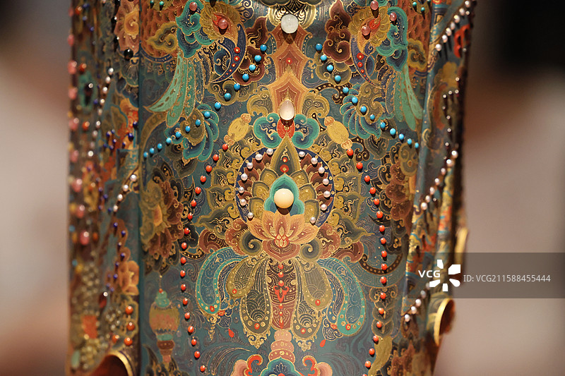 德化瓷精品展宋瓷中国传统工艺美术瓷器德化白瓷博物馆展览特写图片素材