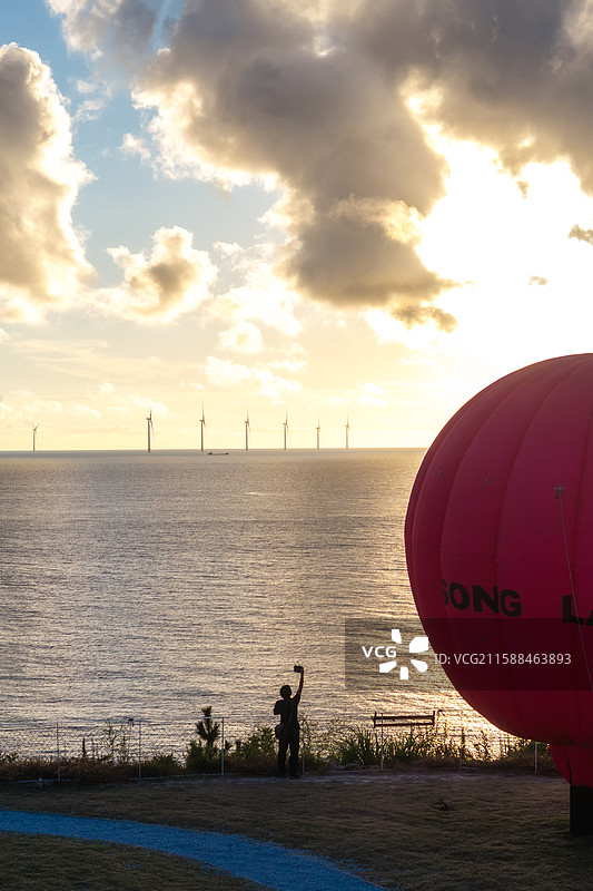 浙江宁波象山松兰山清晨航拍景色图片素材