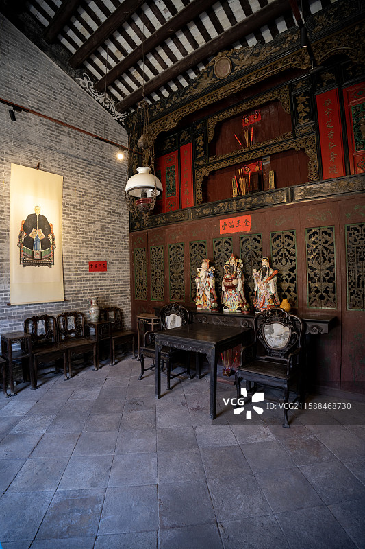 中国广东中山翠亨村故居内部图片素材