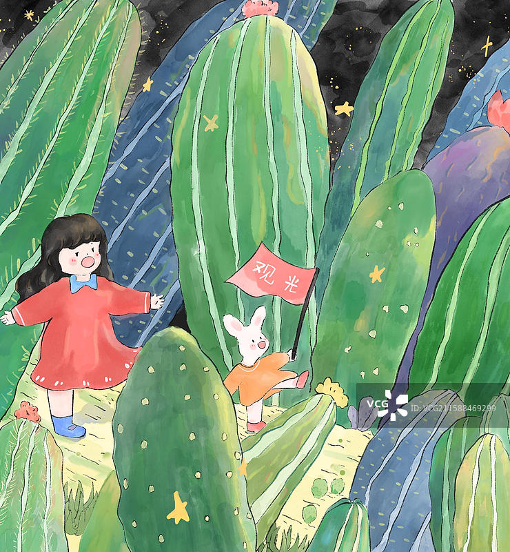 仙人掌园观光图片素材