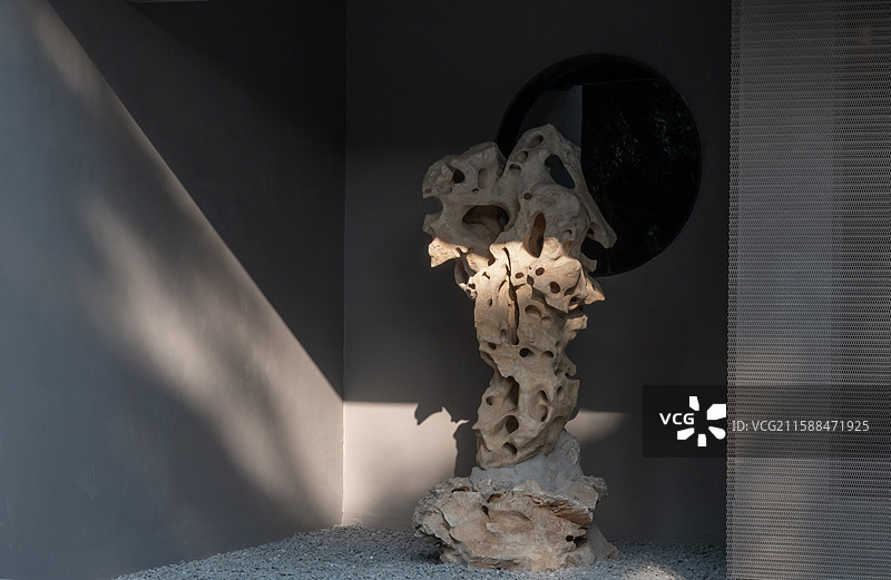 古典园林假山石景观图片素材