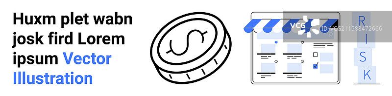 在线商业概念与店面硬币图片素材