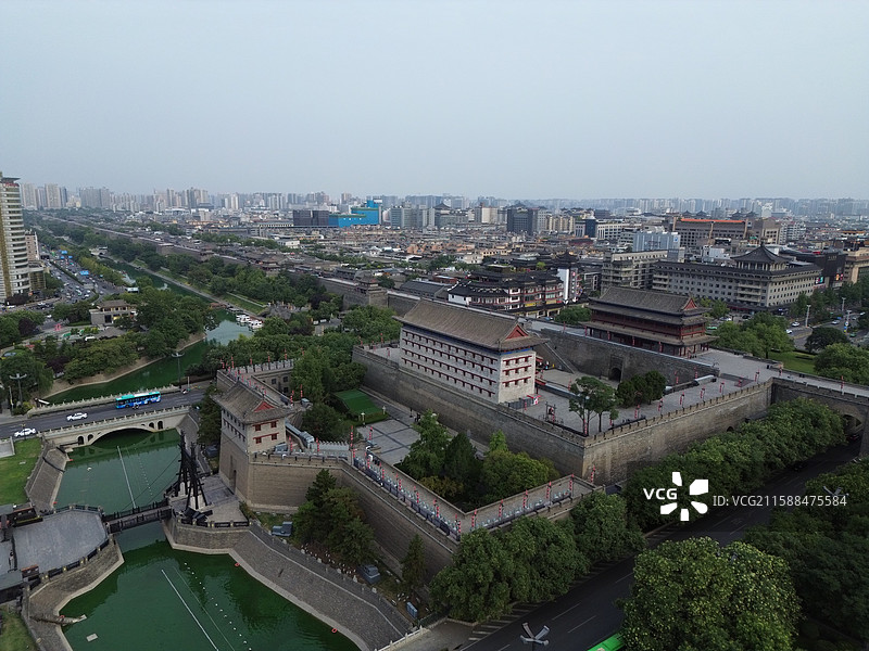 西安古城墙，永宁门图片素材