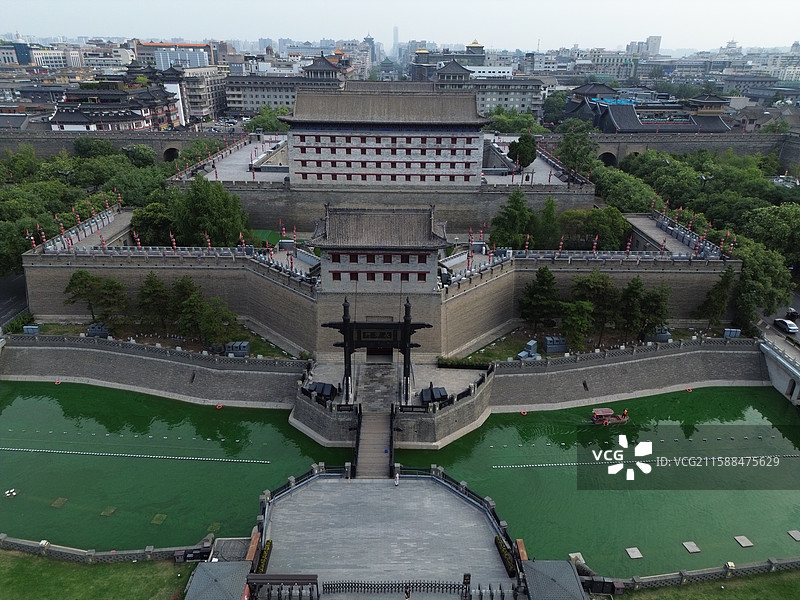 西安古城墙，永宁门图片素材