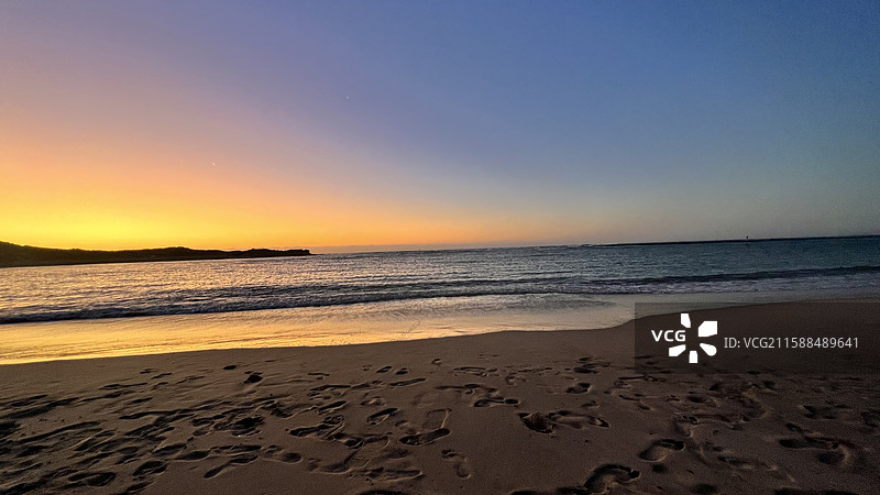 Kalbarri beach卡尔巴里海滩黄昏下图片素材