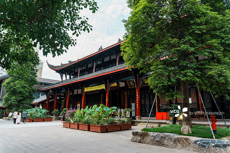 成都大慈寺 大慈寺，也叫古大圣慈寺，位于四川省成都市锦江区蜀都大道大慈寺路图片素材