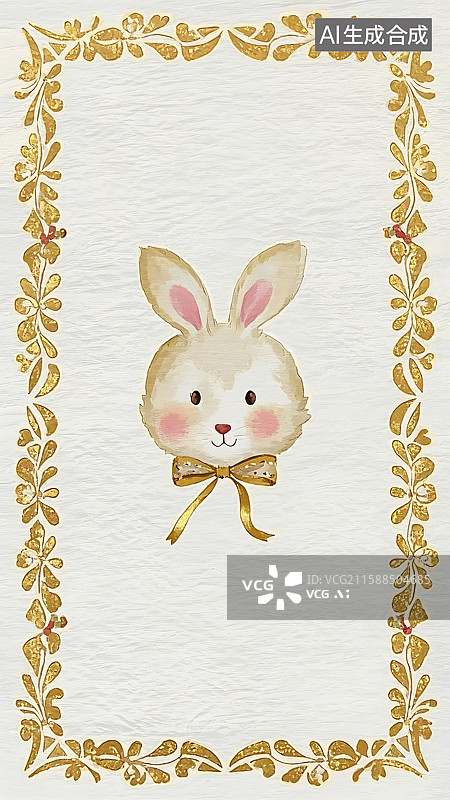 【AI数字艺术】复活节兔子装饰画图片素材