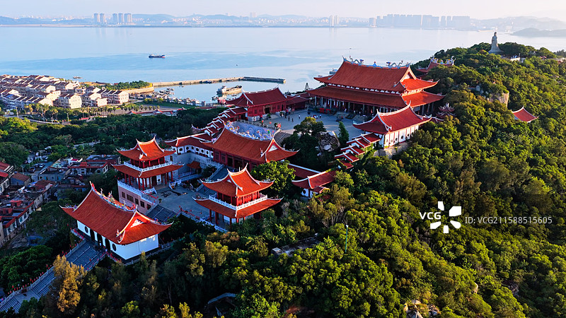 湄洲岛妈祖庙航拍图片素材