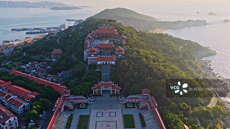 湄洲岛妈祖庙航拍图片素材