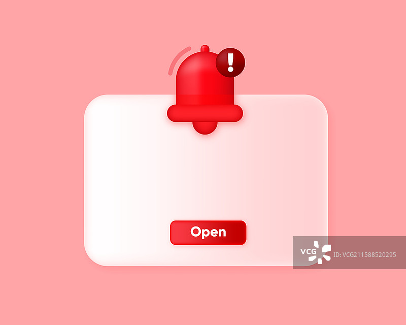 3D警报铃声，危险提醒通知注意事项图片素材