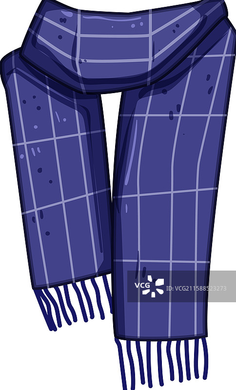 编织冬季围巾的卡通男士图片素材