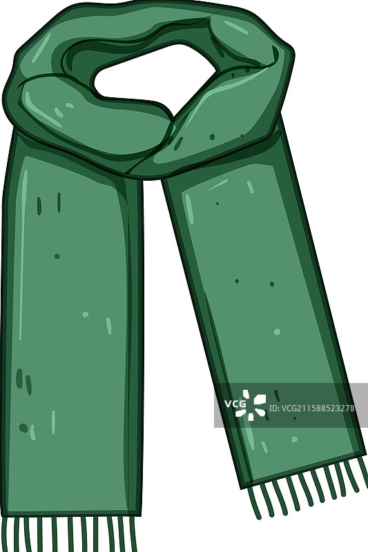 温暖的冬季围巾男士卡通形象图片素材