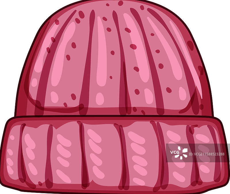 波尔多色冬季针织帽卡通图案图片素材