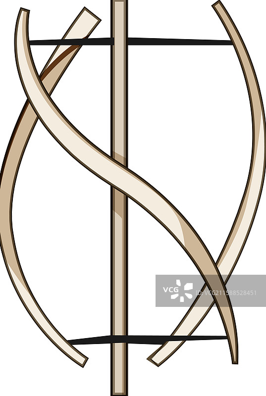 家庭使用风力发电机安装卡通图像图片素材