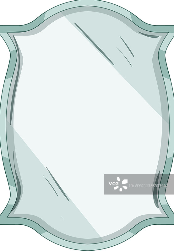 现代墙面镜子卡通图案图片素材