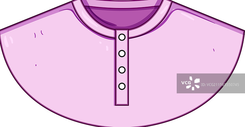 卡通风格的甜美方形衬衫领口图片素材