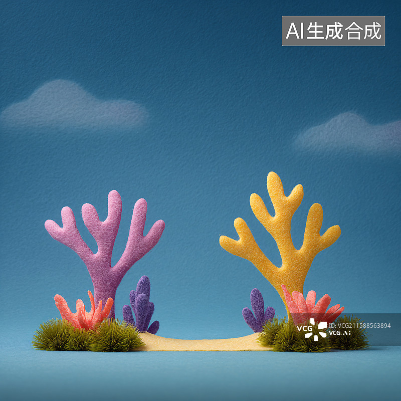 【AI数字艺术】海底世界的珊瑚花园图片素材