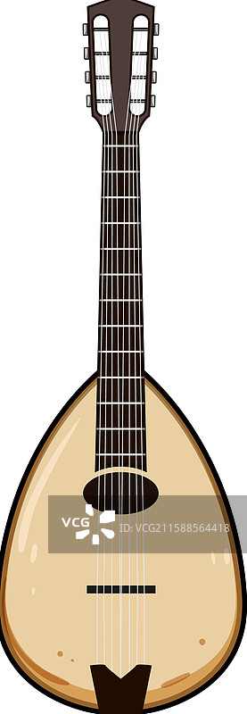 蓝草曼陀林卡通图像图片素材