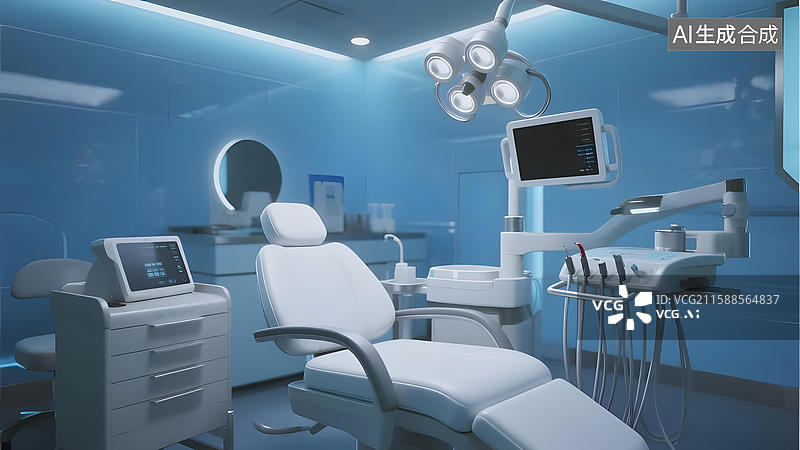 【AI数字艺术】现代化医疗诊室内部图片素材