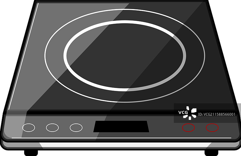 卡通风格的霞多丽电磁炉图片素材