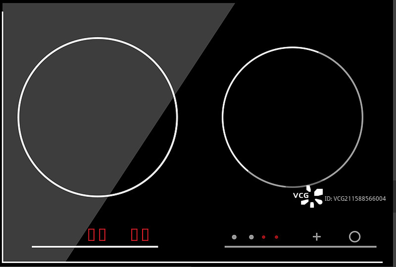 波尔多色的电磁炉卡通图案图片素材