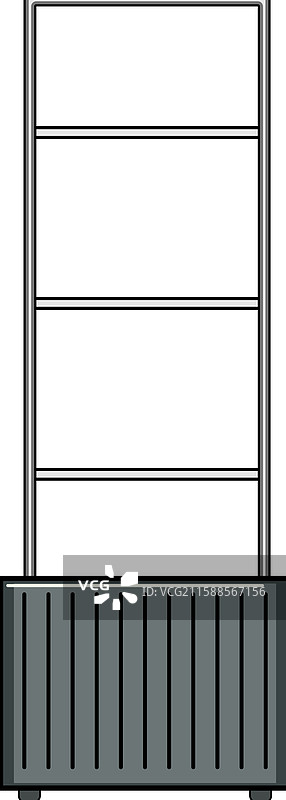 城市室内垂直花园卡通图图片素材