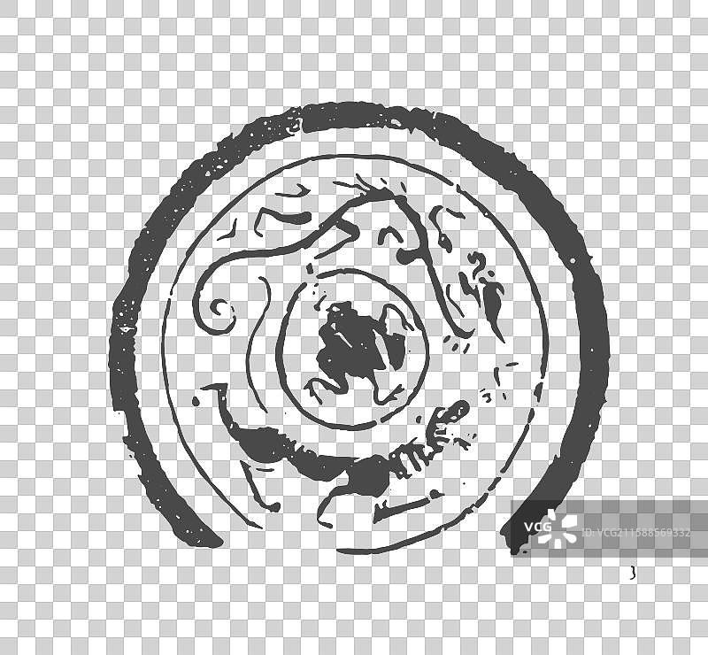 传统图案 龙争虎斗图片素材