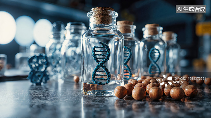 【AI数字艺术】基因科学探索图片素材