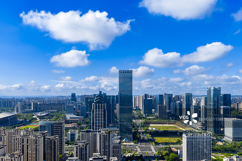 航拍广西南宁总部基地风光图片素材
