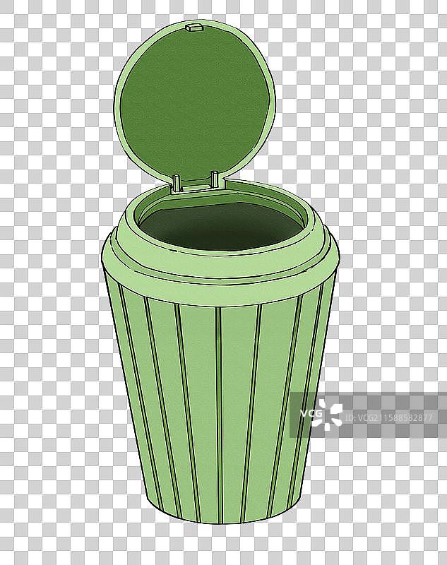 绿色环保垃圾桶图片素材