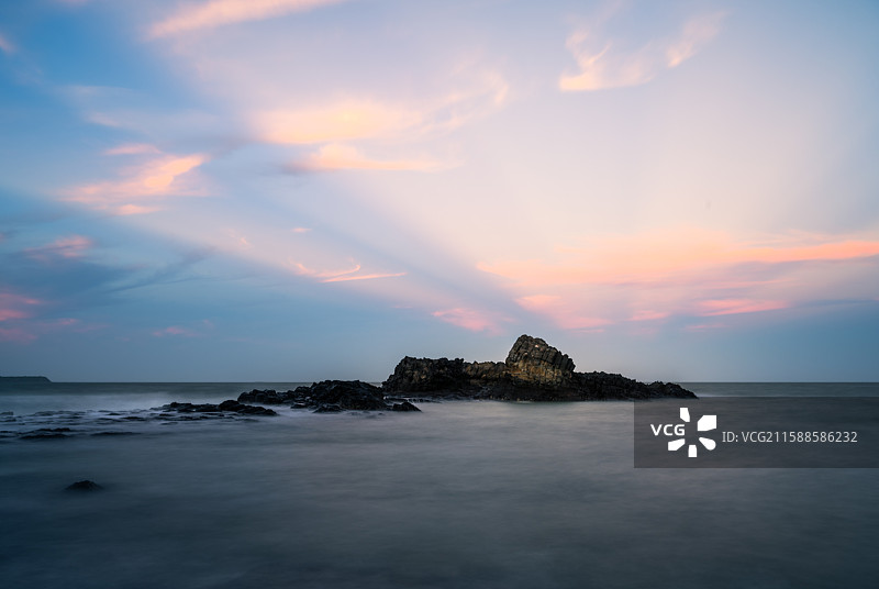 白塘湾日落图片素材