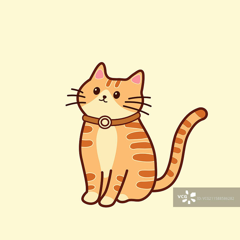 2D卡通可爱矢量扁平风格小猫咪免抠元素图片素材
