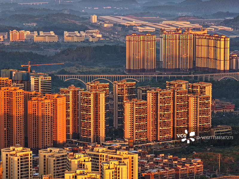 资阳乐至县城市大楼图片素材