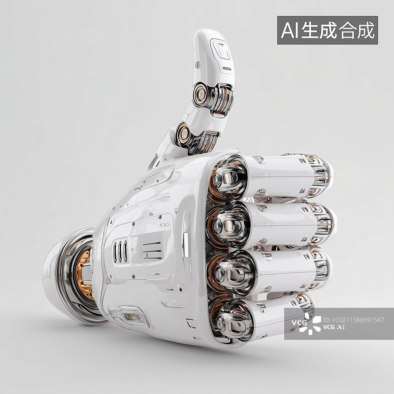 【AI数字艺术】机器人手臂特写图片素材