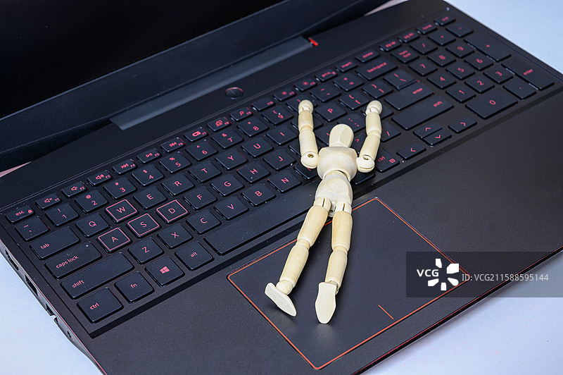 木偶电脑概念图片素材