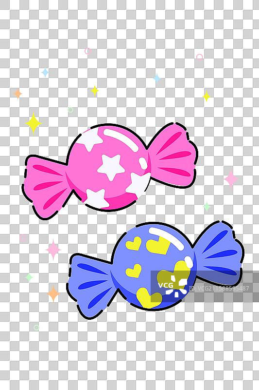 矢量卡通水果糖图片素材