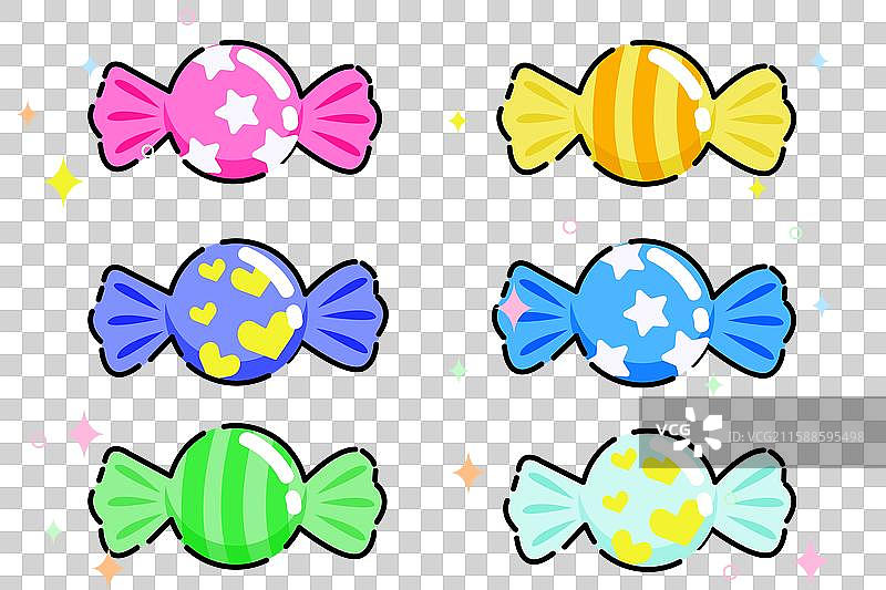 矢量卡通水果糖图片素材