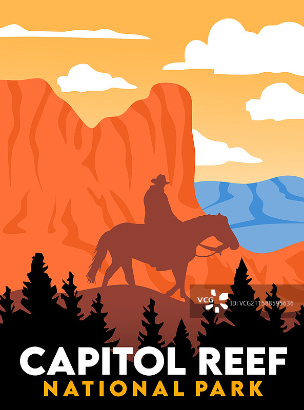 美丽自然景观的国会礁国家公园图片素材