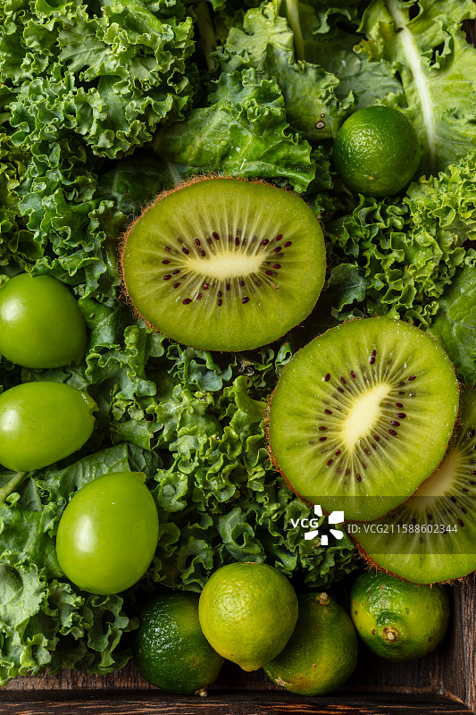 羽衣甘蓝奇异果阳光玫瑰图片素材