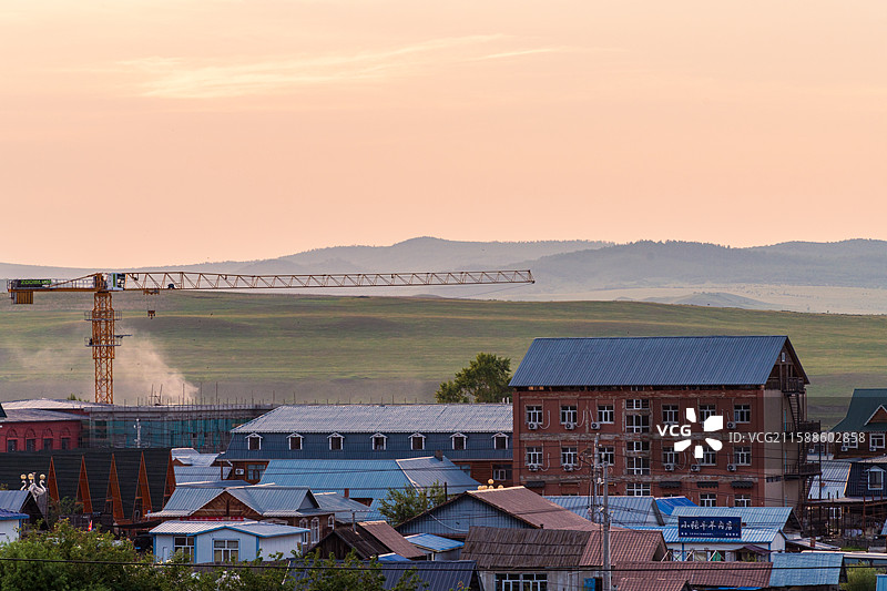 额尔古纳市中俄边境小镇室韦图片素材