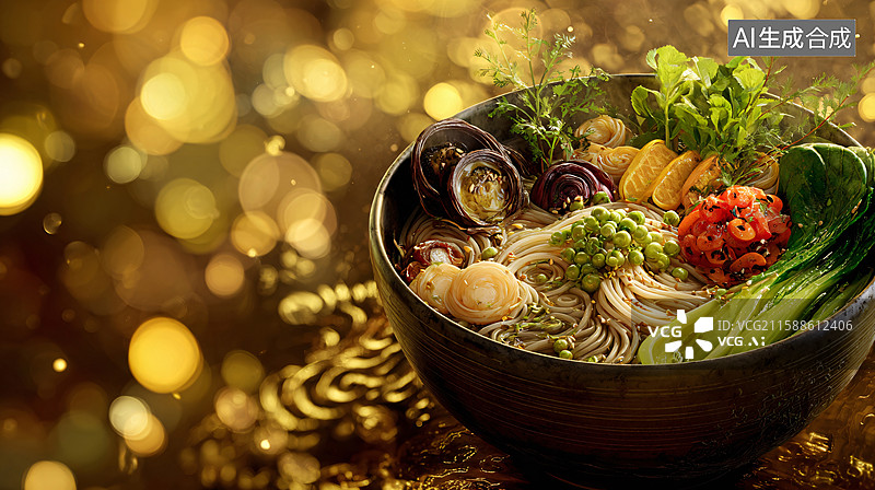 【AI数字艺术】美味海鲜面图片素材