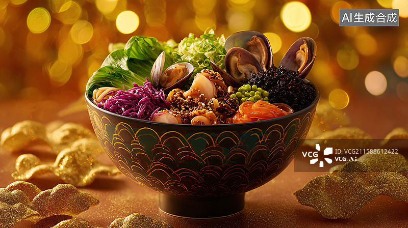 【AI数字艺术】美味海鲜面图片素材