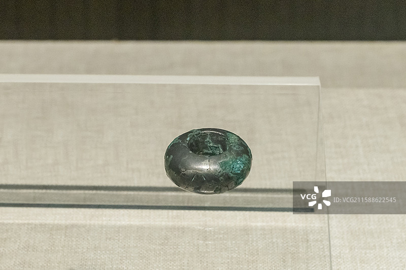 陕西历史博物馆铜环权新莽时期西安市未央区六村堡出土图片素材